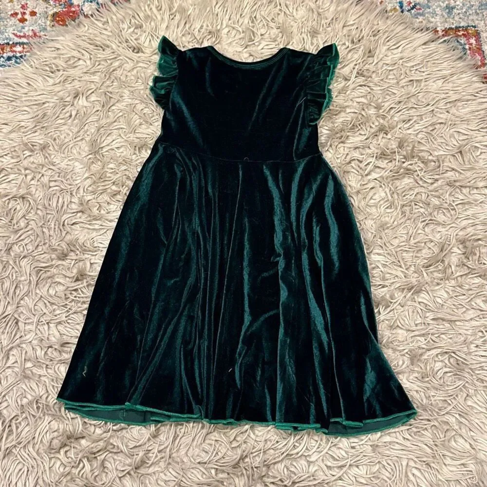 Green velvet Christmas dress